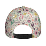 Girly Heart And Flower Pattern Print Baseball Cap