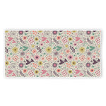 Girly Heart And Flower Pattern Print Beach Towel