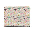 Girly Heart And Flower Pattern Print Bifold Wallet
