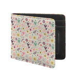 Girly Heart And Flower Pattern Print Bifold Wallet