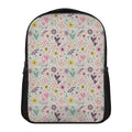 Girly Heart And Flower Pattern Print Casual Backpack
