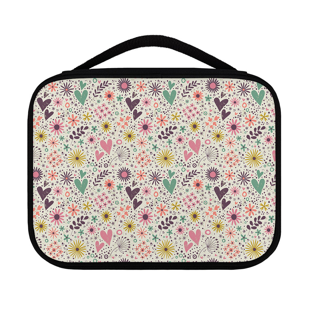 Girly Heart And Flower Pattern Print Classic Bible Case