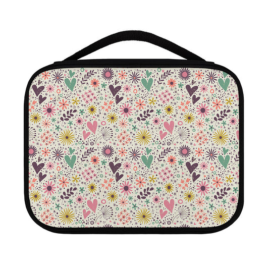 Girly Heart And Flower Pattern Print Classic Bible Case