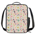 Girly Heart And Flower Pattern Print Crossbody Lunch Bag