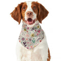 Girly Heart And Flower Pattern Print Dog Bandana