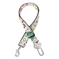 Girly Heart And Flower Pattern Print Dog Seat Belt