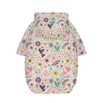 Girly Heart And Flower Pattern Print Dog Zip Up Hoodie