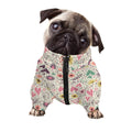Girly Heart And Flower Pattern Print Dog Zip Up Jacket