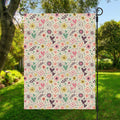 Girly Heart And Flower Pattern Print Garden Flag