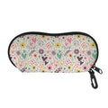 Girly Heart And Flower Pattern Print Glasses Case