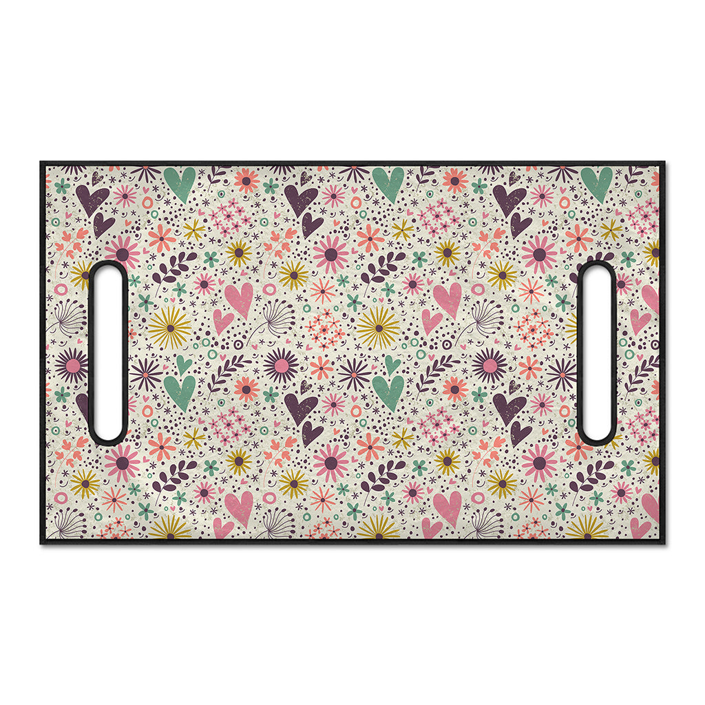 Girly Heart And Flower Pattern Print Golf Cart Seat Cover