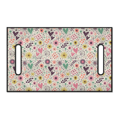 Girly Heart And Flower Pattern Print Golf Cart Seat Cover