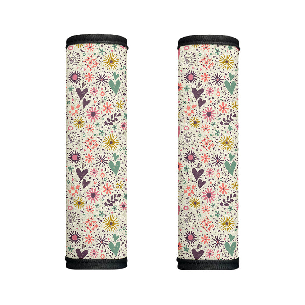 Girly Heart And Flower Pattern Print Handle Covers