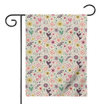 Girly Heart And Flower Pattern Print House Flag