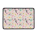 Girly Heart And Flower Pattern Print Kitchen Mat