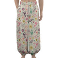 Girly Heart And Flower Pattern Print Lantern Pants