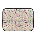 Girly Heart And Flower Pattern Print Laptop Sleeve