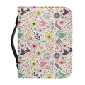 Girly Heart And Flower Pattern Print Leather Bible Cover