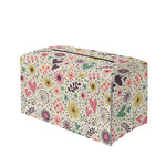 Girly Heart And Flower Pattern Print Leather Tissue Box Cover