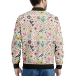 Girly Heart And Flower Pattern Print Men's Bomber Jacket