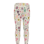 Girly Heart And Flower Pattern Print Men's leggings