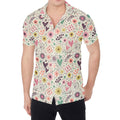 Girly Heart And Flower Pattern Print Men's Shirt