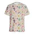 Girly Heart And Flower Pattern Print Men's Athletic T-Shirt