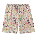 Girly Heart And Flower Pattern Print Men's Swim Trunks