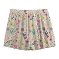 Girly Heart And Flower Pattern Print Mesh Shorts