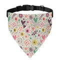 Girly Heart And Flower Pattern Print Over The Collar Dog Bandana