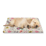 Girly Heart And Flower Pattern Print Pet Cooling Mat Cover