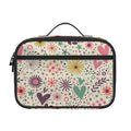 Girly Heart And Flower Pattern Print Portable Lunch Bag