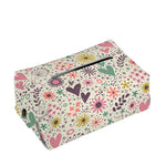 Girly Heart And Flower Pattern Print Rectangle Tissue Box Cover