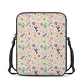 Girly Heart And Flower Pattern Print Rectangular Crossbody Bag