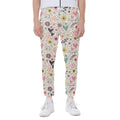 Girly Heart And Flower Pattern Print Joggers