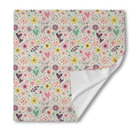 Girly Heart And Flower Pattern Print Silk Bandana