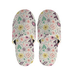 Girly Heart And Flower Pattern Print Slippers