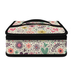 Girly Heart And Flower Pattern Print Small Lunch Bag