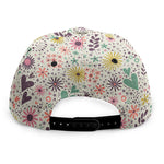 Girly Heart And Flower Pattern Print Snapback Cap