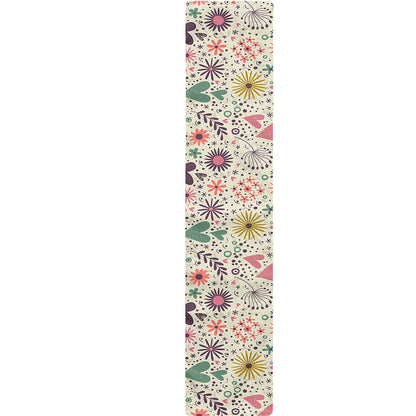 Girly Heart And Flower Pattern Print Table Runner