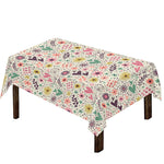 Girly Heart And Flower Pattern Print Tablecloth