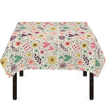 Girly Heart And Flower Pattern Print Tablecloth