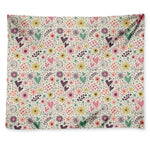 Girly Heart And Flower Pattern Print Tapestry
