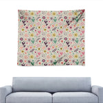Girly Heart And Flower Pattern Print Tapestry