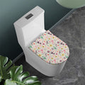 Girly Heart And Flower Pattern Print Toilet Lid Cover