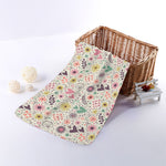 Girly Heart And Flower Pattern Print Towel