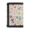 Girly Heart And Flower Pattern Print Trifold Wallet