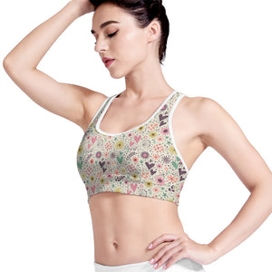 Protea Flower Print Women's Sports Bra – GearFrost