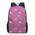 Girly Peace Sign And Love Pattern Print 17 Inch Backpack