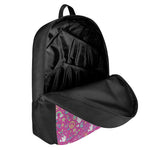 Girly Peace Sign And Love Pattern Print 17 Inch Backpack